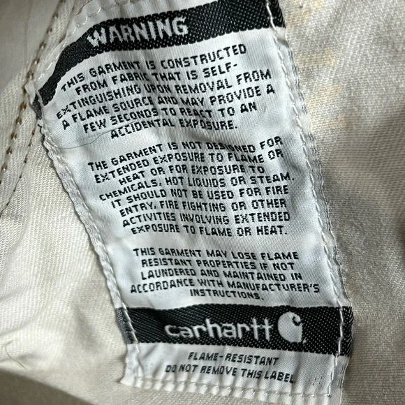 Carhartt Bib Overalls Mens 32x30 Brown FR Double Knee Duck Canvas Work Pants